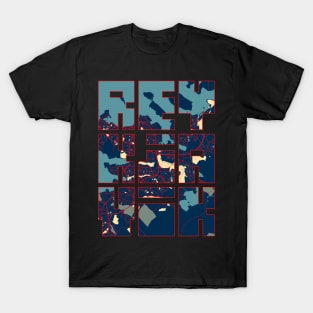 Reykjavik, Iceland City Map Typography - Hope T-Shirt